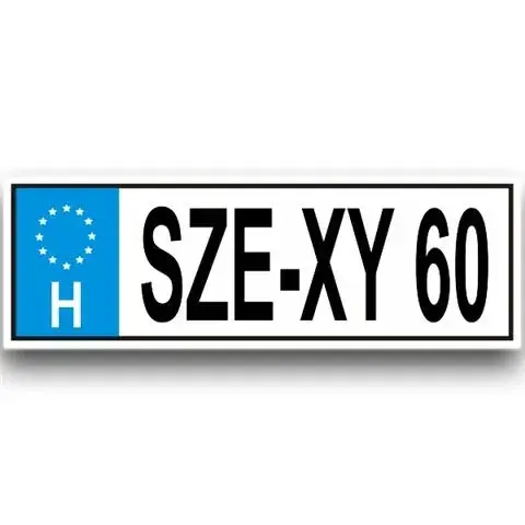 Rendszámtábla Se-xy 60