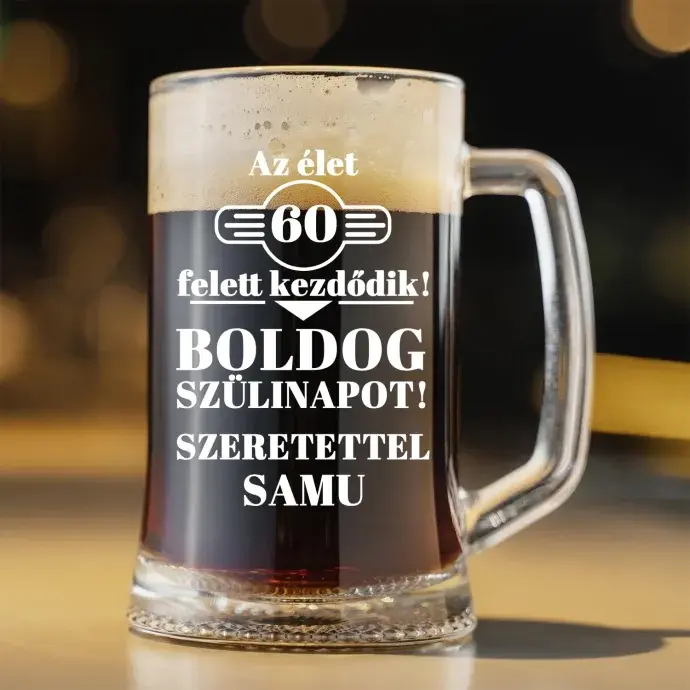 Söröskorsó - Születésnapra, egyedi évszámmal és névvel Söröskorsó - Születésnapra, egyedi évszámmal és névvel