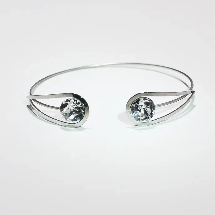 Swanis állítható kisköves karkötő - víztiszta