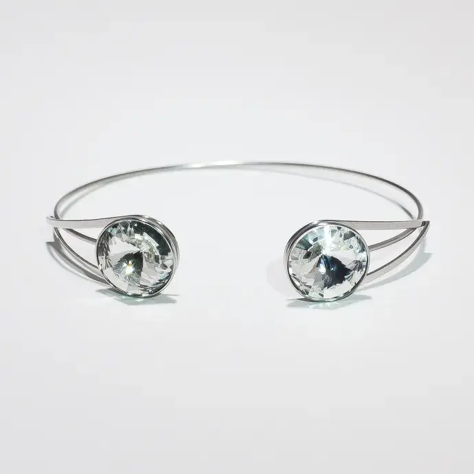 Swanis állítható köves karkötő - víztiszta