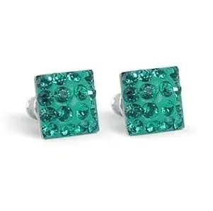 Swanis négyzet köves bedugós fülbevaló - türkizzöld Swanis négyzet köves bedugós fülbevaló - türkizzöld