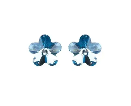 Swanis virág bedugós fülbevaló - világoskék Swanis virág bedugós fülbevaló - világoskék
