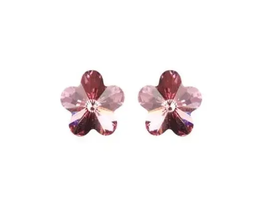 Swanis virág bedugós fülbevaló - rózsaszín Swanis virág bedugós fülbevaló - rózsaszín