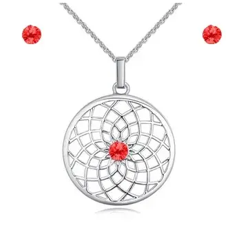 Swanis kristályos tavirózsa nyaklánc szett - piros Swanis kristályos tavirózsa nyaklánc szett - piros