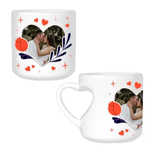 Bögre szív - Szív egyedi fotóval