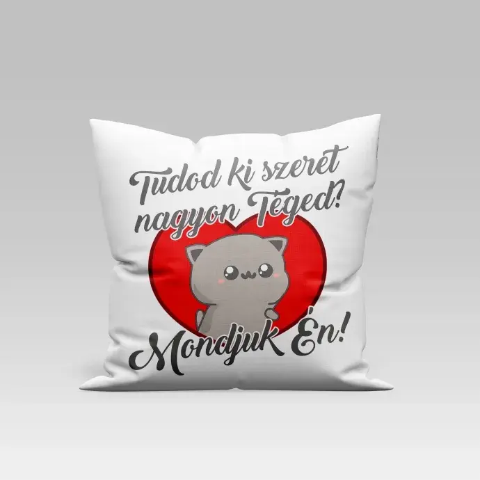Párna - Ki szeret téged a legjobban - Cica