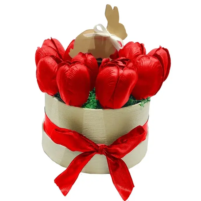 Szappantulipán box - piros