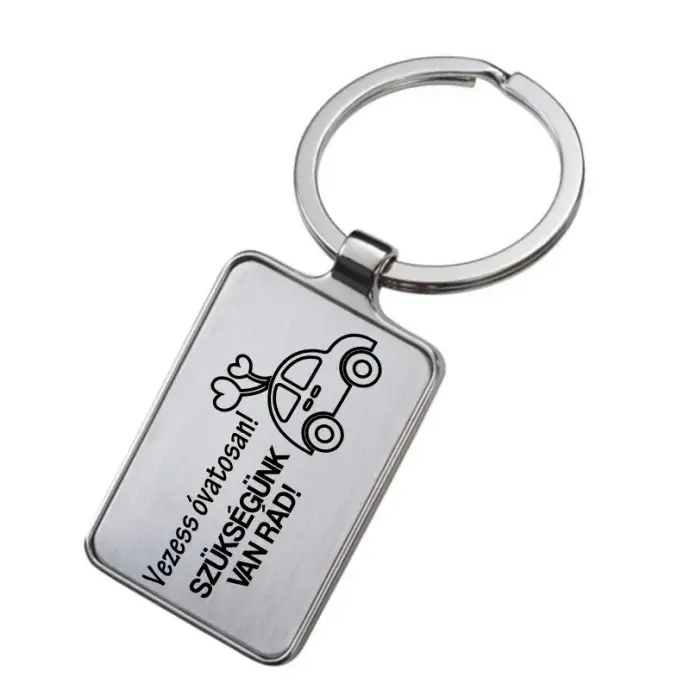 Gravírozott kulcstartó - Vezess óvatosan