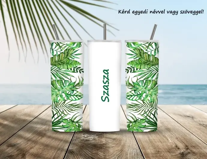 Úti termosz, Tumbler - Pálmalevél No2