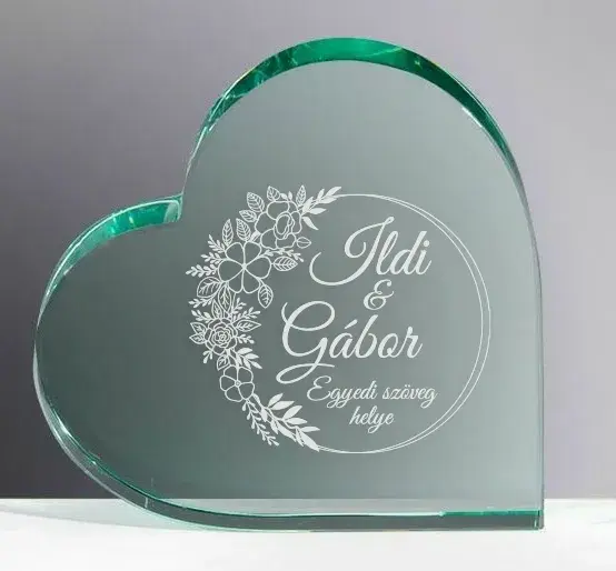 Szív üveg díj szerelmeseknek Szív üveg díj szerelmeseknek