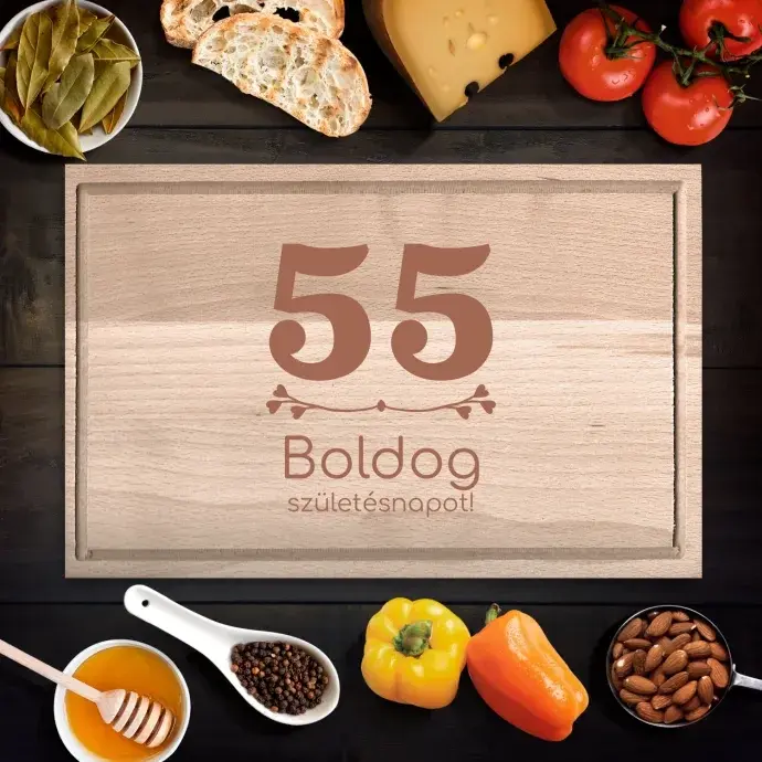 Boldog születésnapot no.12 vágódeszka - kicsi