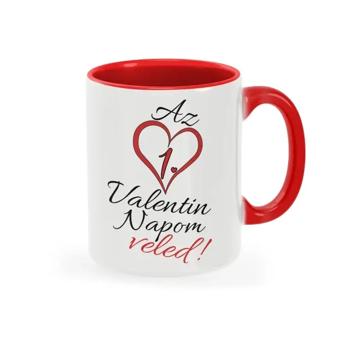 Bögre - Valentin napom veled - egyedi számmal