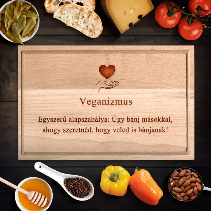 Veganizmus vágódeszka - kicsi