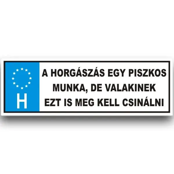 Vicces rendszámtábla - horgász
