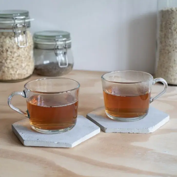 Poháralátét, tányéralátét - "La maison" - szürke