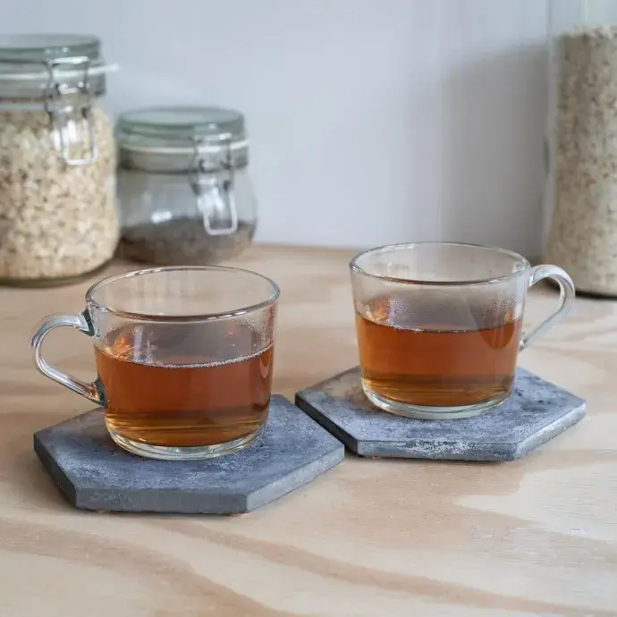 Poháralátét, tányéralátét - "La maison" - fekete