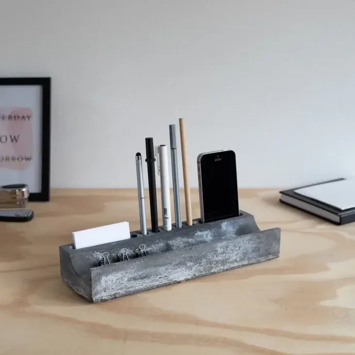 Óriás irattartó, telefontartóval - "Bureau" - fekete