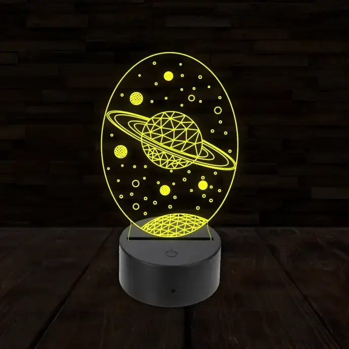 3D LED lámpa - Szaturnusz 3D LED lámpa - Szaturnusz