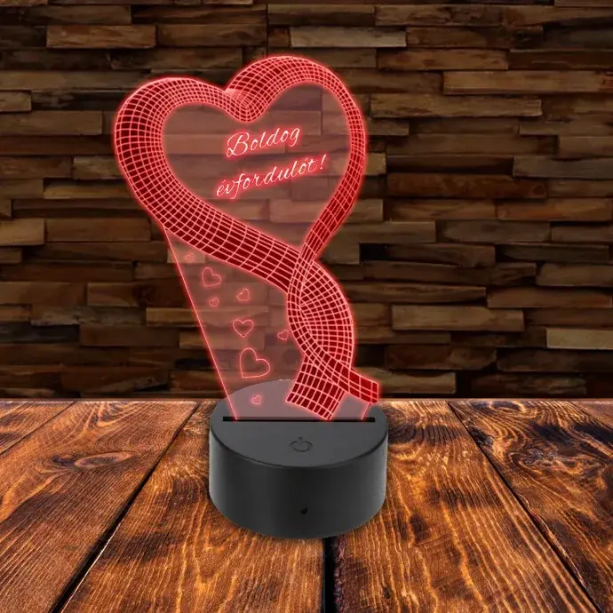 3D LED lámpa - Évfordulóra