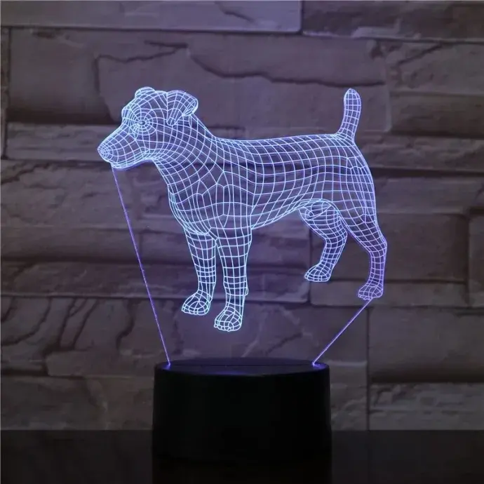 3D LED lámpa - Jack Russel Terrier
