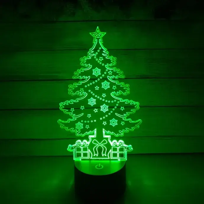 3D LED lámpa - Karácsonyfa 