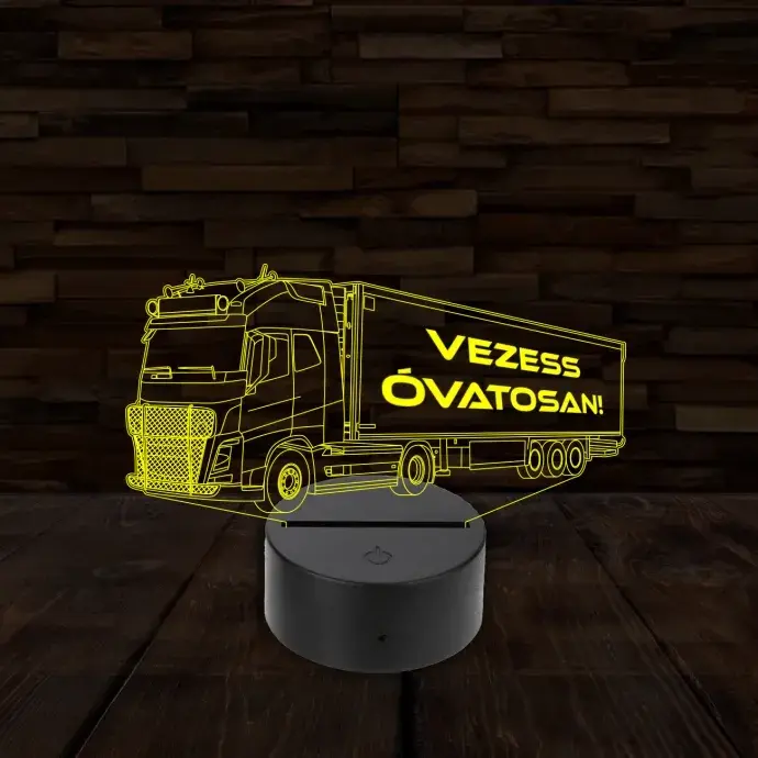 3D LED lámpa - Kamion egyedi felirattal 3D LED lámpa - Kamion egyedi felirattal
