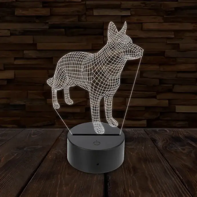 3D LED lámpa - Németjuhász