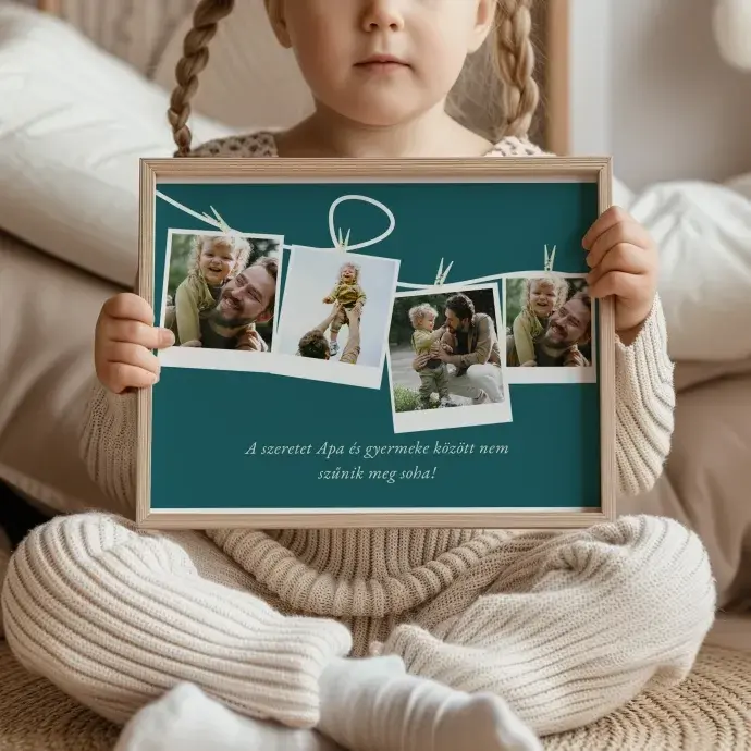 Fotó kollázs - Apa és gyermeke Fotó kollázs - Apa és gyermeke