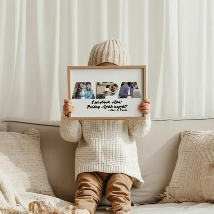 Fotó kollázs - Apa - egyedi szöveggel Fotó kollázs - Apa - egyedi szöveggel