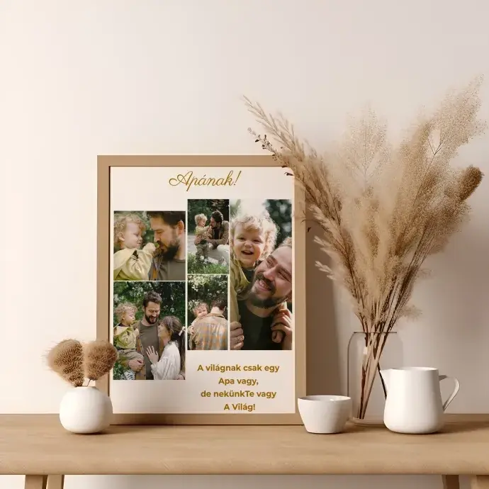 Fotó kollázs - Apa a világ Fotó kollázs - Apa a világ