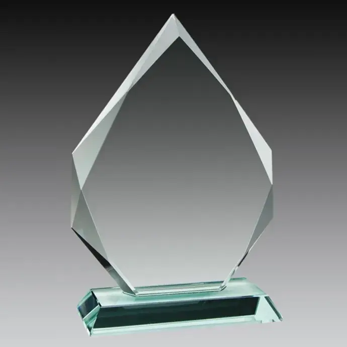 Üveg díj - Jade nyílhegy - 21 cm