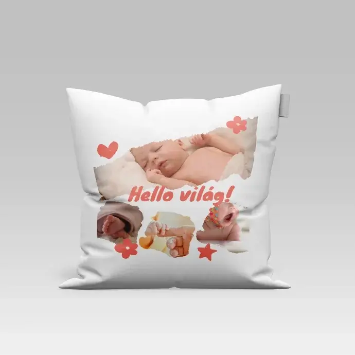 Párna - Helló világ - kislány Párna - Helló világ - kislány