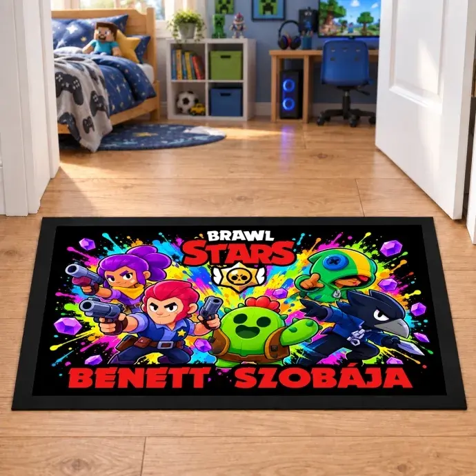 Beltéri lábtörlő - Brawl Stars - egyedi névvel