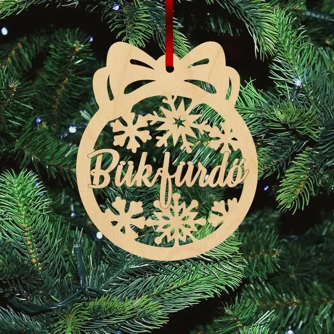 Fa karácsonyfadísz - Bükkfürdő