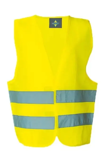 Egyedi gyerek láthatósági mellény - neonsárga