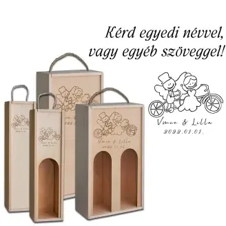 Fa bortartó doboz - Biciklis pár