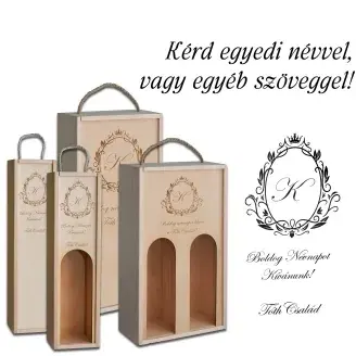 Fa bortartó doboz - Névnapra - Kezdőbetű