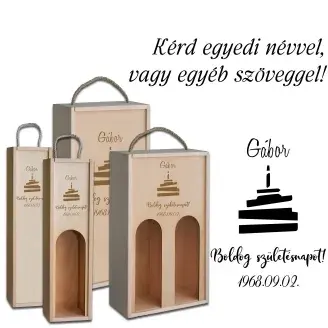 Fa bortartó doboz - Születésnapra tortával