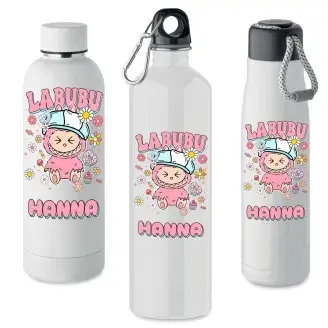 Labubu kulacs, termosz - Rózsaszín