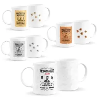 Wanted neves bögre (bármyilyen névvel és fotóval)