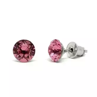 Swanis pötty bedugós fülbevaló - 6mm - Rose