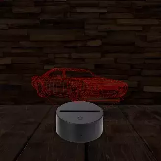 3D LED lámpa - Amerikai autó