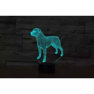 3D LED lámpa - Rottweiler