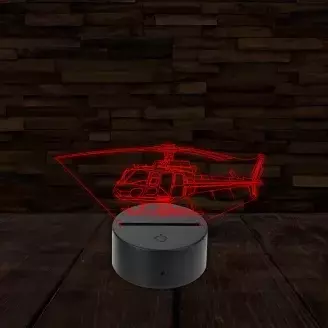 3D LED lámpa - Helikopter