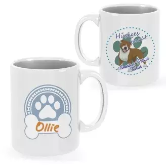 Amerikai Pitbull Terrier bögre egyedi névvel