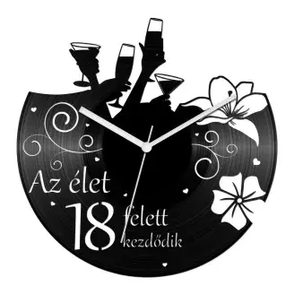 Női szülinapi bakelit óra - 18 felett