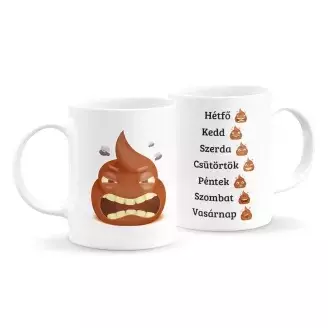 Kaki emoji bögre - napos