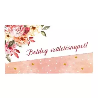 Üdvözlőlap Boldog születésnapot - virágos