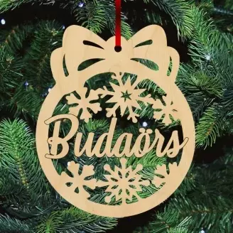 Fa karácsonyfadísz - Budaörs