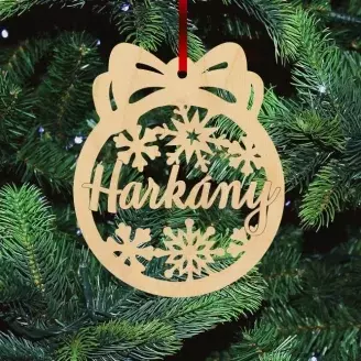 Fa karácsonyfadísz - Harkány